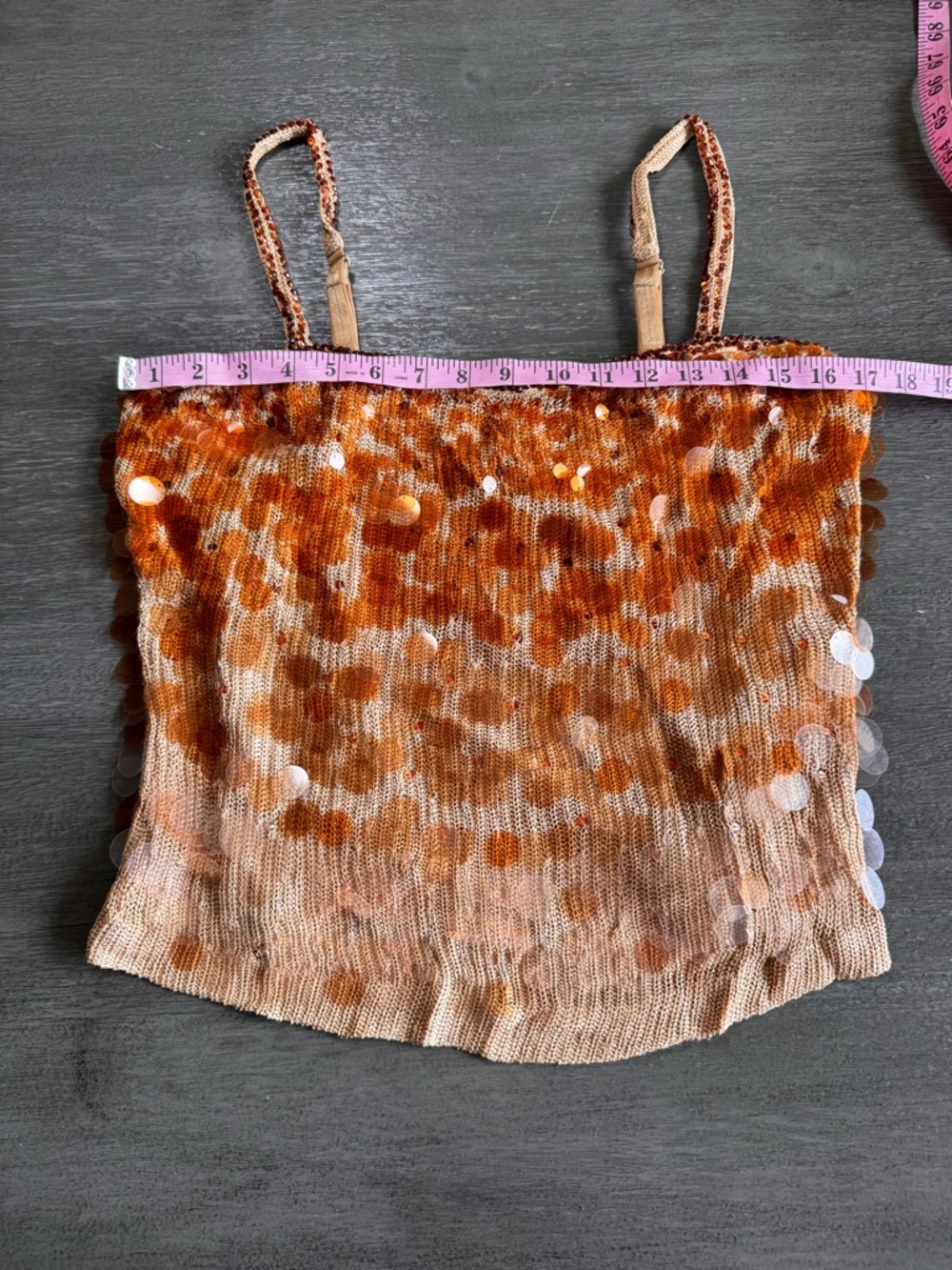 Boston Proper Copper Sequin Tank Top - Picture 9 of 10